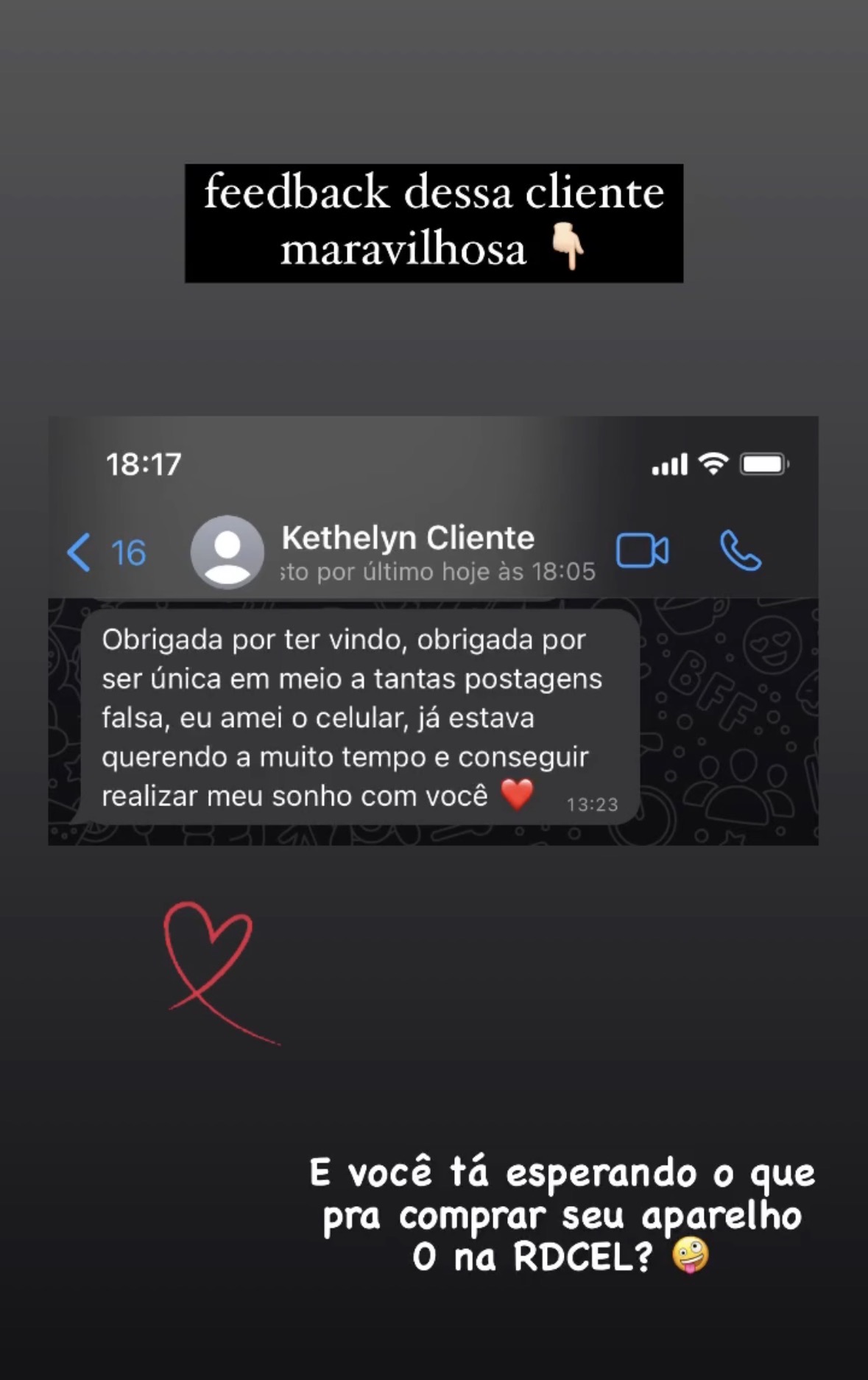 Depoimento de cliente 1