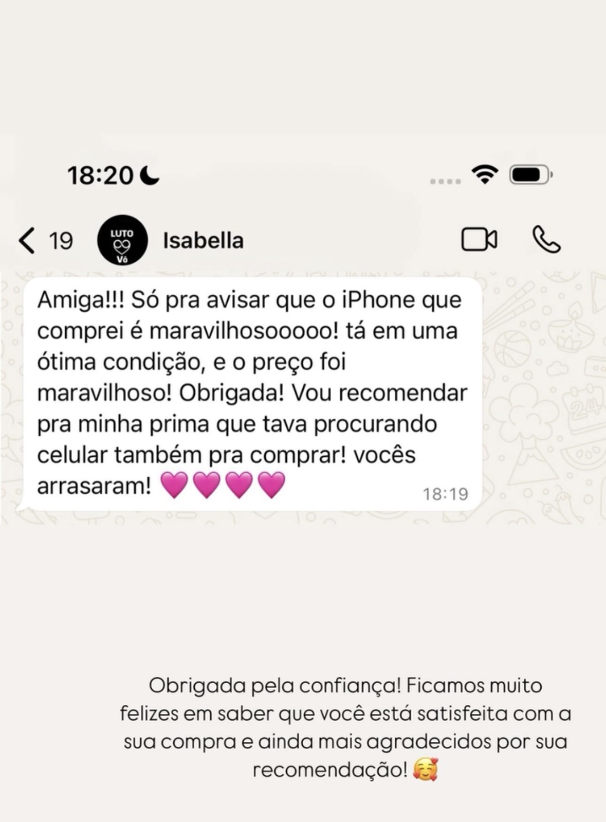Depoimento de cliente 3